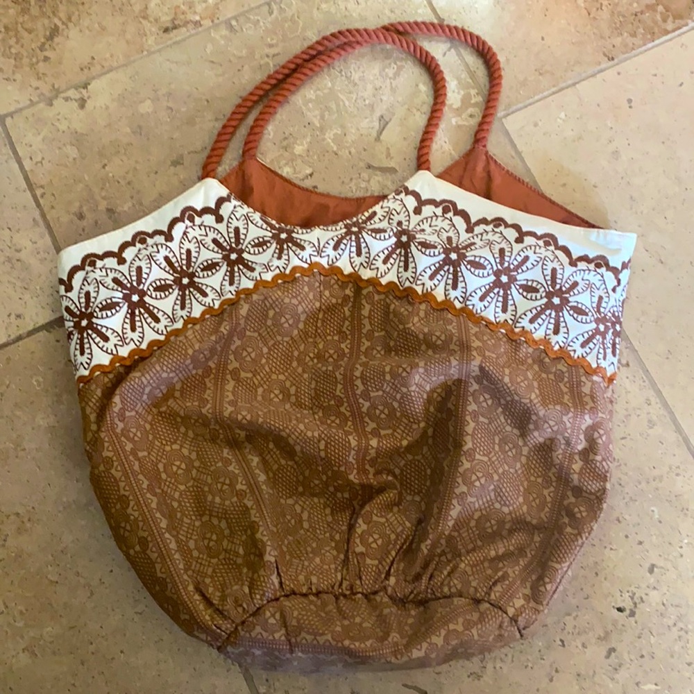 Brown cloth tote bag 100% cotton